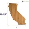 Totally Bamboo Alabama State Shaped Bamboo Serving and Cutting Board(California)