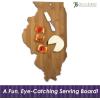 Totally Bamboo Alabama State Shaped Bamboo Serving and Cutting Board(Illinois)