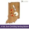Totally Bamboo Alabama State Shaped Bamboo Serving and Cutting Board(Indiana)