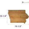 Totally Bamboo Alabama State Shaped Bamboo Serving and Cutting Board(Iowa)