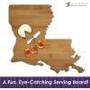 Totally Bamboo Alabama State Shaped Bamboo Serving and Cutting Board(Louisiana)