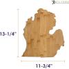 Totally Bamboo Alabama State Shaped Bamboo Serving and Cutting Board(Michigan)
