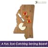 Totally Bamboo Alabama State Shaped Bamboo Serving and Cutting Board(Mississippi)