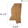 Totally Bamboo Alabama State Shaped Bamboo Serving and Cutting Board(Mississippi)
