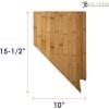 Totally Bamboo Alabama State Shaped Bamboo Serving and Cutting Board(Nevada)