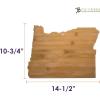 Totally Bamboo Alabama State Shaped Bamboo Serving and Cutting Board(Oregon)