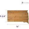 Totally Bamboo Alabama State Shaped Bamboo Serving and Cutting Board(South Dakota)