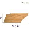 Totally Bamboo Alabama State Shaped Bamboo Serving and Cutting Board(Tennessee)