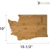 Totally Bamboo Alabama State Shaped Bamboo Serving and Cutting Board(Washington)