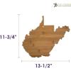 Totally Bamboo Alabama State Shaped Bamboo Serving and Cutting Board(West Virginia)