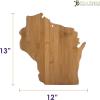 Totally Bamboo Alabama State Shaped Bamboo Serving and Cutting Board(Wisconsin)