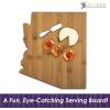 Totally Bamboo Oklahoma State Shaped Bamboo Serving and Cutting Board(Arizona)