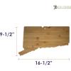 Totally Bamboo Oklahoma State Shaped Bamboo Serving and Cutting Board(Connecticut)