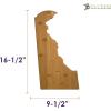Totally Bamboo Oklahoma State Shaped Bamboo Serving and Cutting Board(Delaware)