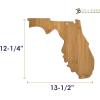 Totally Bamboo Oklahoma State Shaped Bamboo Serving and Cutting Board(Florida)