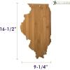 Totally Bamboo Oklahoma State Shaped Bamboo Serving and Cutting Board(Illinois)