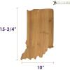 Totally Bamboo Oklahoma State Shaped Bamboo Serving and Cutting Board(Indiana)