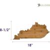 Totally Bamboo Oklahoma State Shaped Bamboo Serving and Cutting Board(Kentucky)