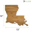 Totally Bamboo Oklahoma State Shaped Bamboo Serving and Cutting Board(Louisiana)