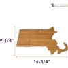 Totally Bamboo Oklahoma State Shaped Bamboo Serving and Cutting Board(Massachusetts)