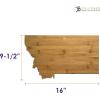 Totally Bamboo Oklahoma State Shaped Bamboo Serving and Cutting Board(Montana)