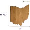 Totally Bamboo Oklahoma State Shaped Bamboo Serving and Cutting Board(Ohio)