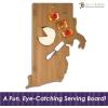 Totally Bamboo Oklahoma State Shaped Bamboo Serving and Cutting Board(Rhode Island)