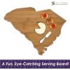 Totally Bamboo Oklahoma State Shaped Bamboo Serving and Cutting Board(South Carolina)