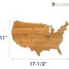 Totally Bamboo Oklahoma State Shaped Bamboo Serving and Cutting Board(USA)