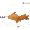 Totally Bamboo Oklahoma State Shaped Bamboo Serving and Cutting Board(Upper Peninsula – Michigan)