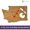 Totally Bamboo Oklahoma State Shaped Bamboo Serving and Cutting Board(Washington)