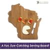 Totally Bamboo Oklahoma State Shaped Bamboo Serving and Cutting Board(Wisconsin)