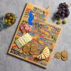 Totally Bamboo Utah State Shaped Cutting Board and Charcuterie Serving Platter with Artwork by Wander on Words, Includes Hang Tie for Wall Display(Utah)