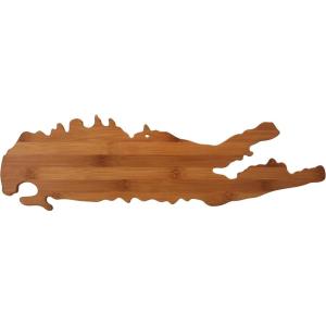 Totally Bamboo Oklahoma State Shaped Bamboo Serving and Cutting Board(Long Island)