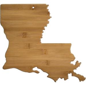 Totally Bamboo Oklahoma State Shaped Bamboo Serving and Cutting Board(Louisiana)