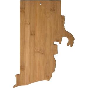 Totally Bamboo Oklahoma State Shaped Bamboo Serving and Cutting Board(Rhode Island)