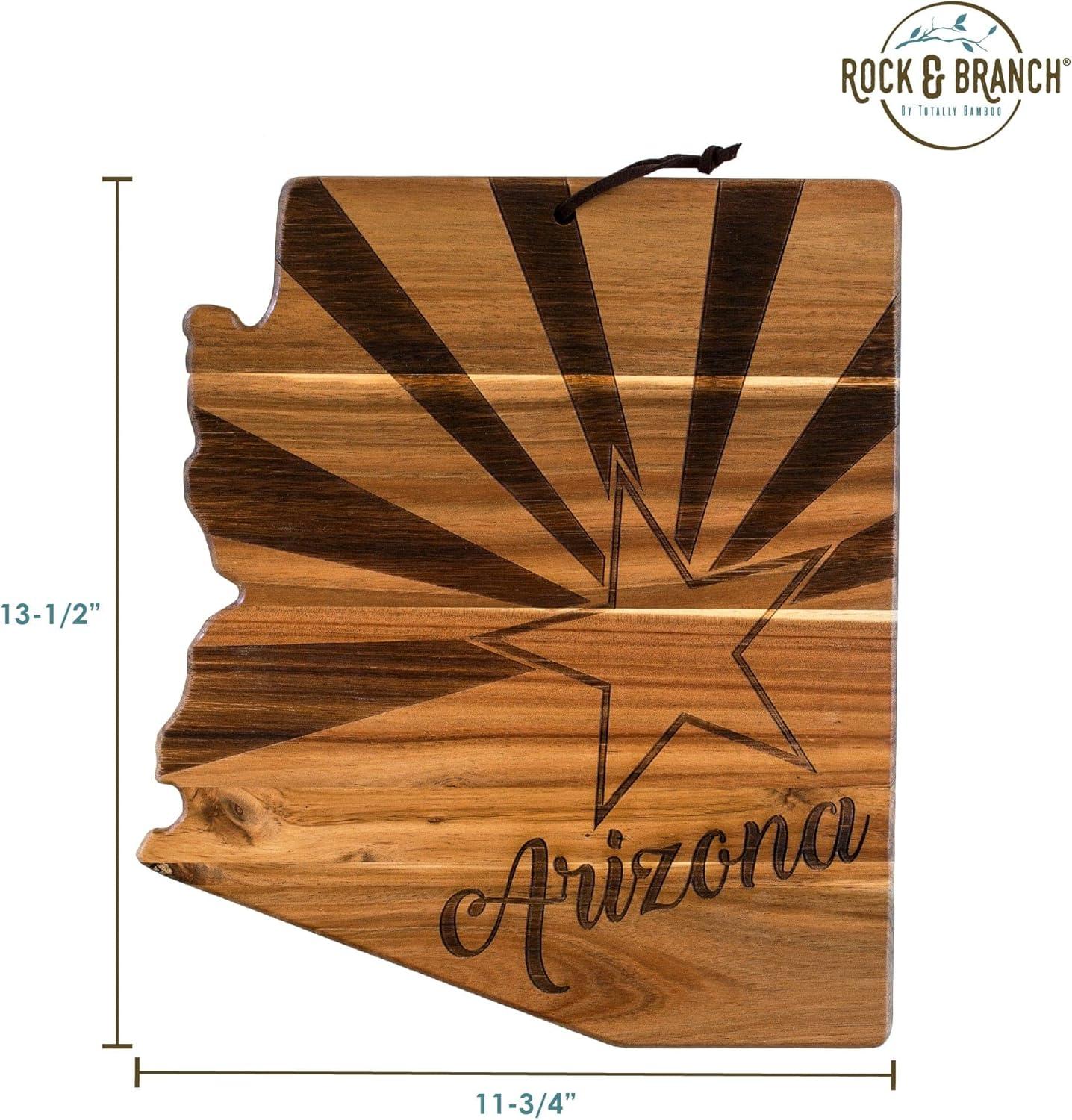 imageTotally Bamboo Rock amp Branch Origins Series North Carolina State Shaped Cutting Board and Charcuterie Serving Tray Includes Hang Tie for Wall Display 18 x 8 x 06Arizona