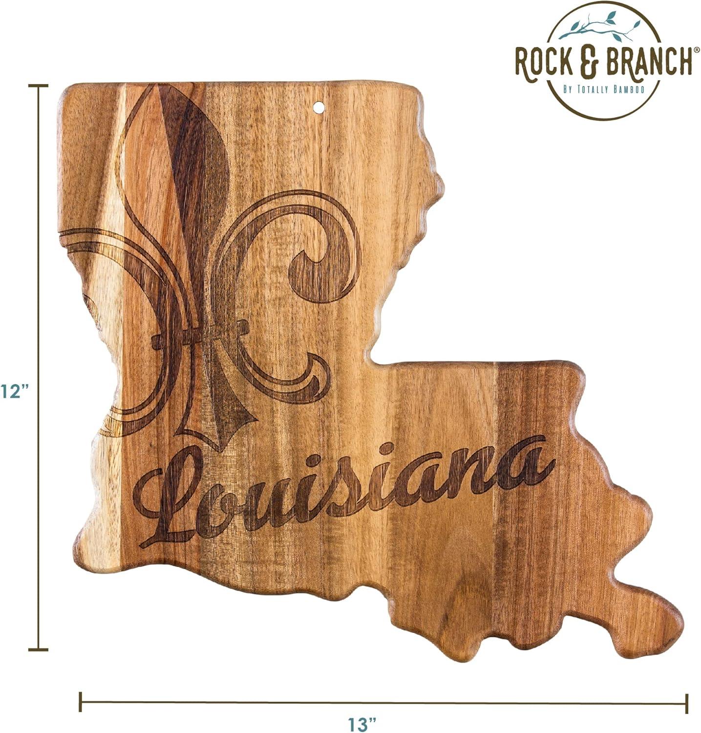 imageTotally Bamboo Rock amp Branch Origins Series North Carolina State Shaped Cutting Board and Charcuterie Serving Tray Includes Hang Tie for Wall Display 18 x 8 x 06Louisiana