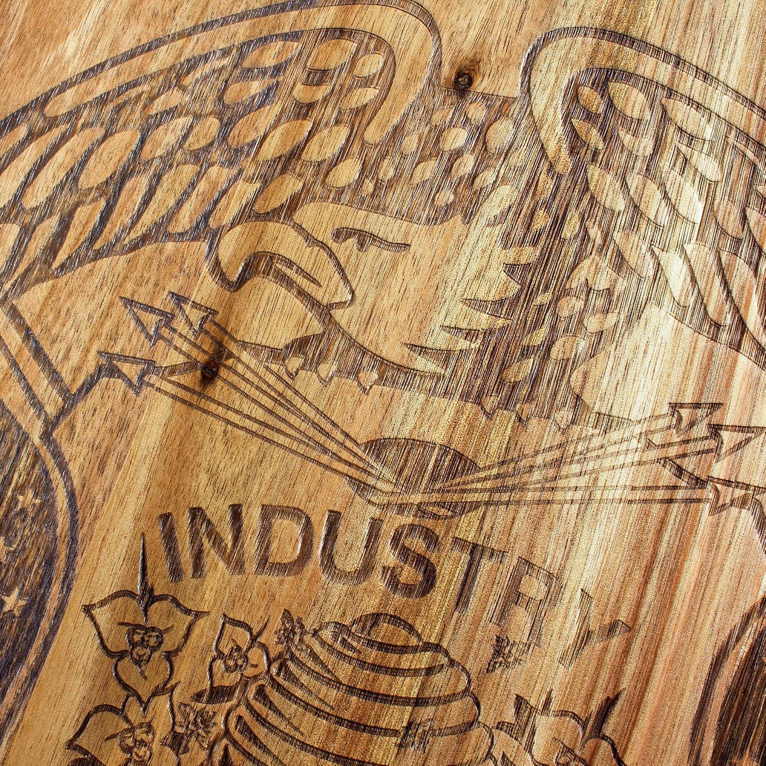 imageTotally Bamboo Rock amp Branch Origins Series North Carolina State Shaped Cutting Board and Charcuterie Serving Tray Includes Hang Tie for Wall Display 18 x 8 x 06Utah