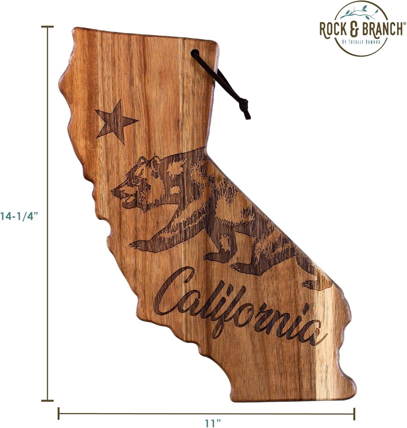 imageTotally Bamboo Rock amp Branch Origins Series North Carolina State Shaped Cutting Board and Charcuterie Serving Tray Includes Hang Tie for Wall Display 18 x 8 x 06California