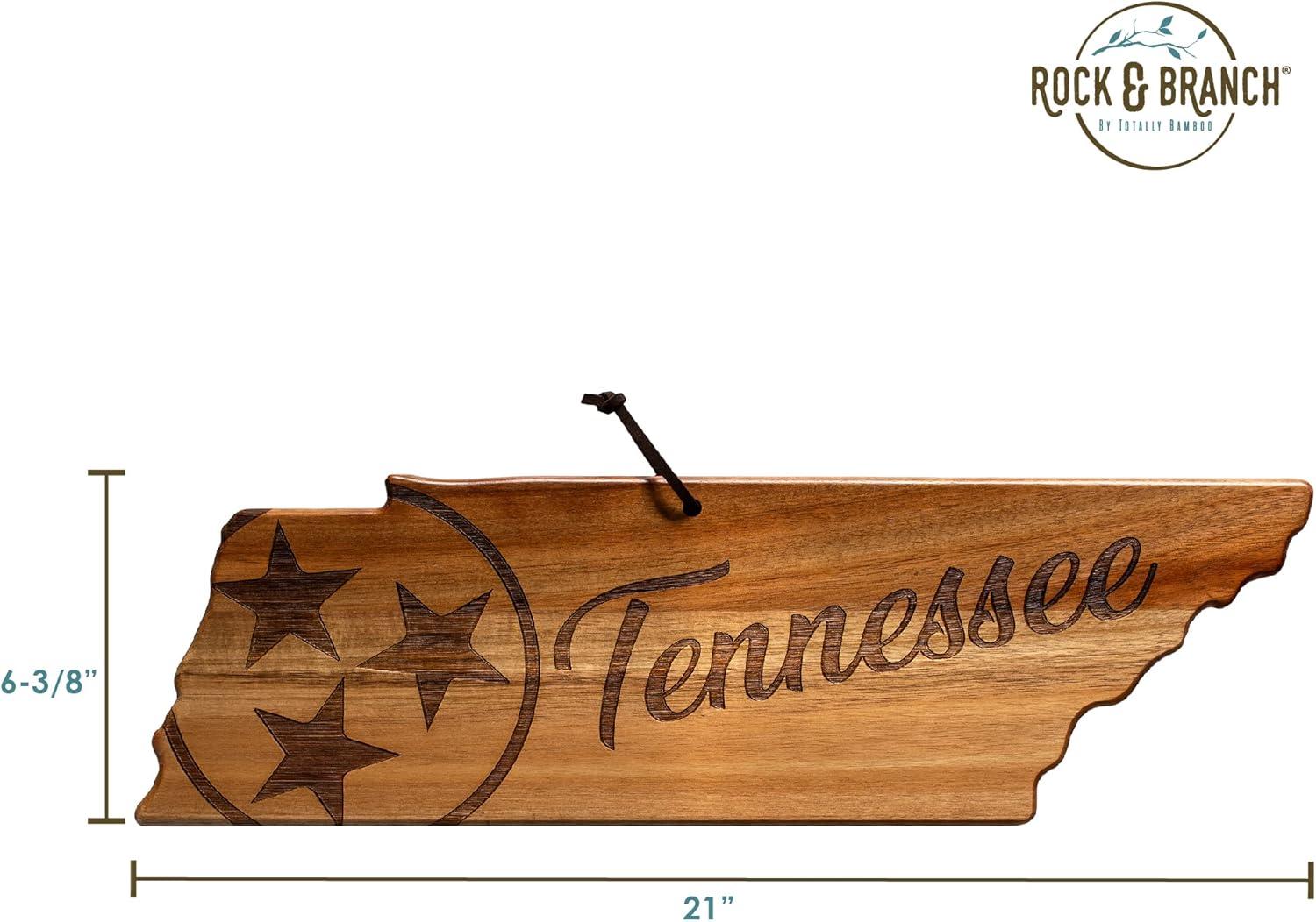 imageTotally Bamboo Rock amp Branch Origins Series North Carolina State Shaped Cutting Board and Charcuterie Serving Tray Includes Hang Tie for Wall Display 18 x 8 x 06Tennessee