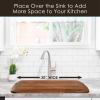 Rock & Branch 30″ x 20″ Acacia Wood Extra Large Cutting Board, Stove Top Cover or Over the Sink Chopping Block, Noodle Board and Giant Charcuterie Serving Tray