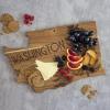Totally Bamboo Rock & Branch Origins Series North Carolina State Shaped Cutting Board and Charcuterie Serving Tray, Includes Hang Tie for Wall Display 18″ x 8″ x 0.6″(Washington)