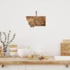 Totally Bamboo Rock & Branch Origins Series North Carolina State Shaped Cutting Board and Charcuterie Serving Tray, Includes Hang Tie for Wall Display 18″ x 8″ x 0.6″(Montana)