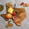 Totally Bamboo Rock & Branch Origins Series North Carolina State Shaped Cutting Board and Charcuterie Serving Tray, Includes Hang Tie for Wall Display 18″ x 8″ x 0.6″(Texas)