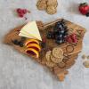 Totally Bamboo Rock & Branch Origins Series North Carolina State Shaped Cutting Board and Charcuterie Serving Tray, Includes Hang Tie for Wall Display 18″ x 8″ x 0.6″(South Carolina)