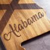 Totally Bamboo Rock & Branch Origins Series North Carolina State Shaped Cutting Board and Charcuterie Serving Tray, Includes Hang Tie for Wall Display 18″ x 8″ x 0.6″(Alabama)