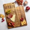 Totally Bamboo Rock & Branch Origins Series North Carolina State Shaped Cutting Board and Charcuterie Serving Tray, Includes Hang Tie for Wall Display 18″ x 8″ x 0.6″(Utah)