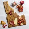 Totally Bamboo Rock & Branch Origins Series North Carolina State Shaped Cutting Board and Charcuterie Serving Tray, Includes Hang Tie for Wall Display 18″ x 8″ x 0.6″(Idaho)