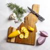 Totally Bamboo Rock & Branch Origins Series North Carolina State Shaped Cutting Board and Charcuterie Serving Tray, Includes Hang Tie for Wall Display 18″ x 8″ x 0.6″(Idaho)